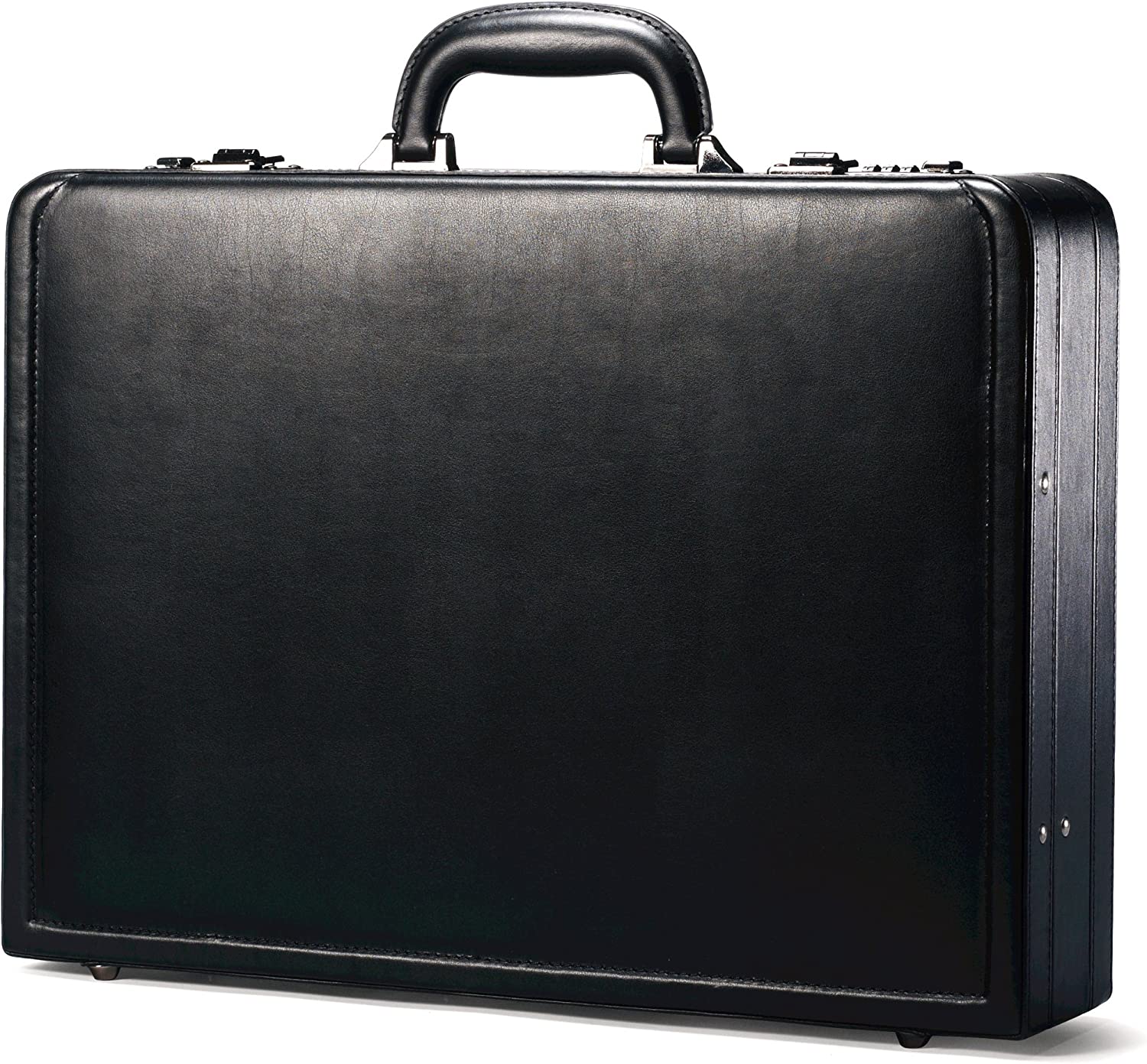 230816072508837_1 Samsonite Bonded Leather Attache, Black, One Size - Image 1